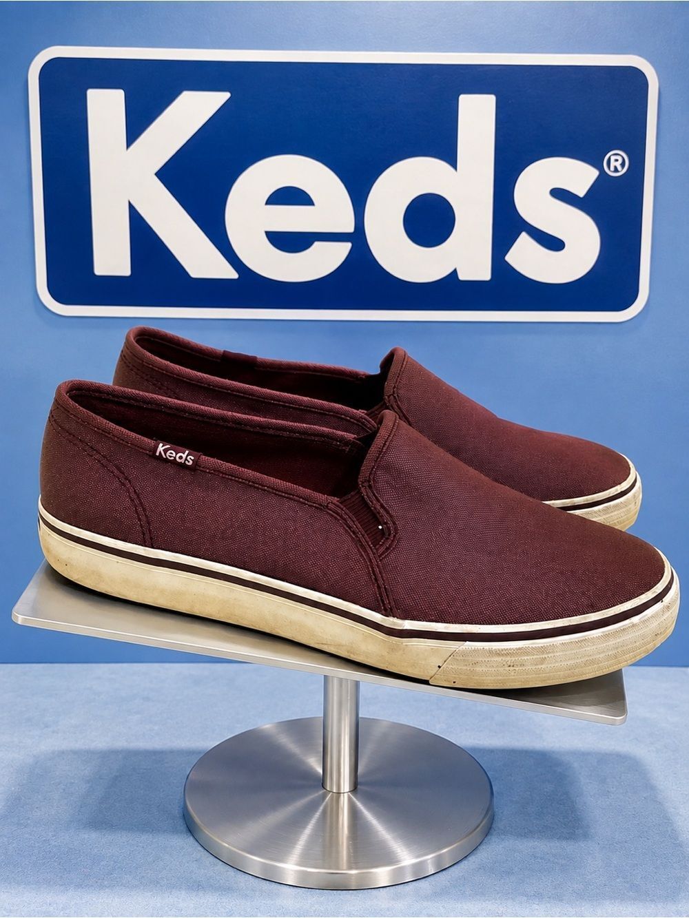 Keds Burgandy Canvas Women’s Loafers 8.5